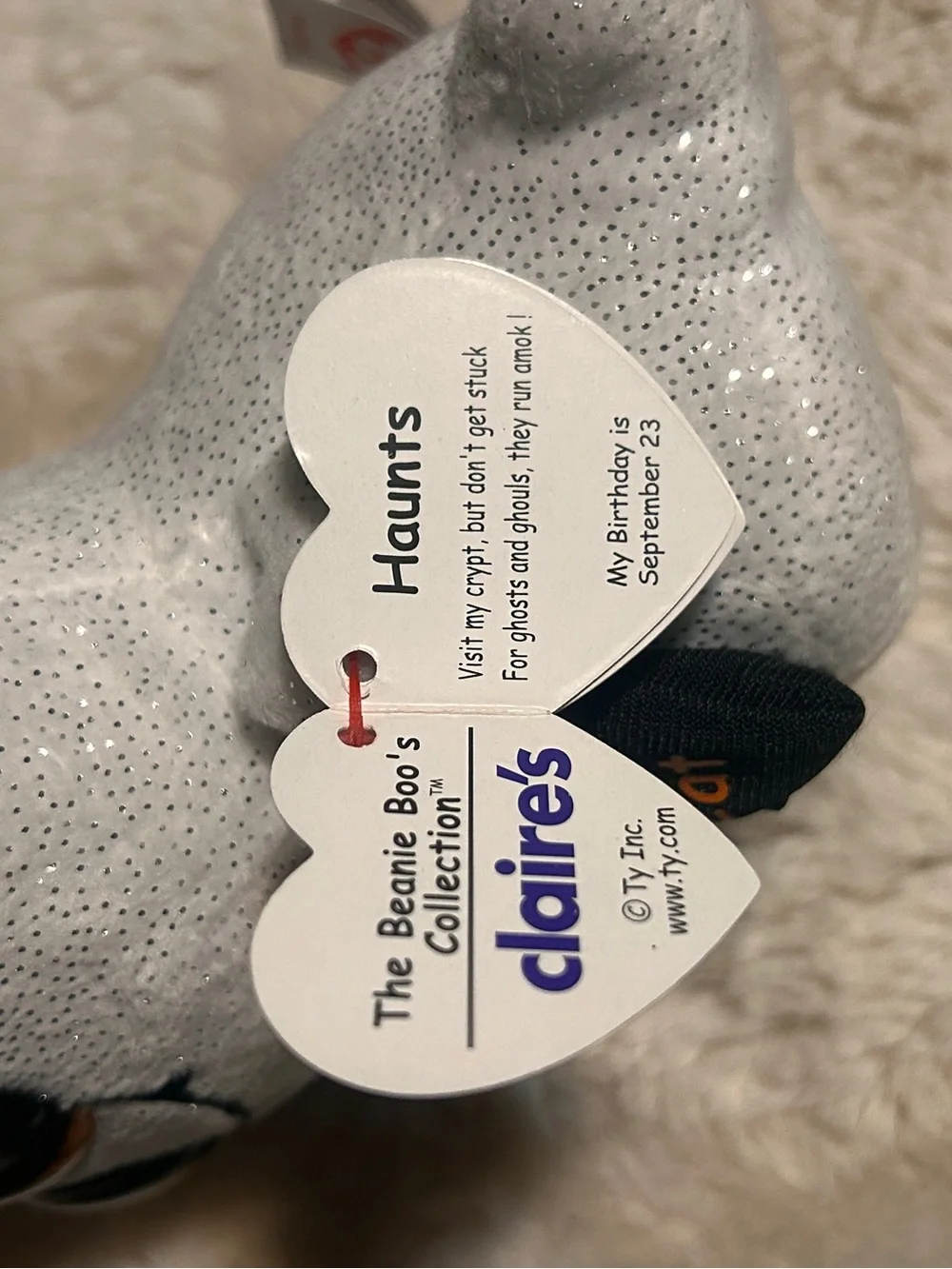 Ty Halloween Plush Bat and Ghost Pair - New